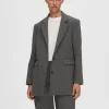 Jakkesæt & Blazers>SELECTED AFSLAPPET BLAZER Grey