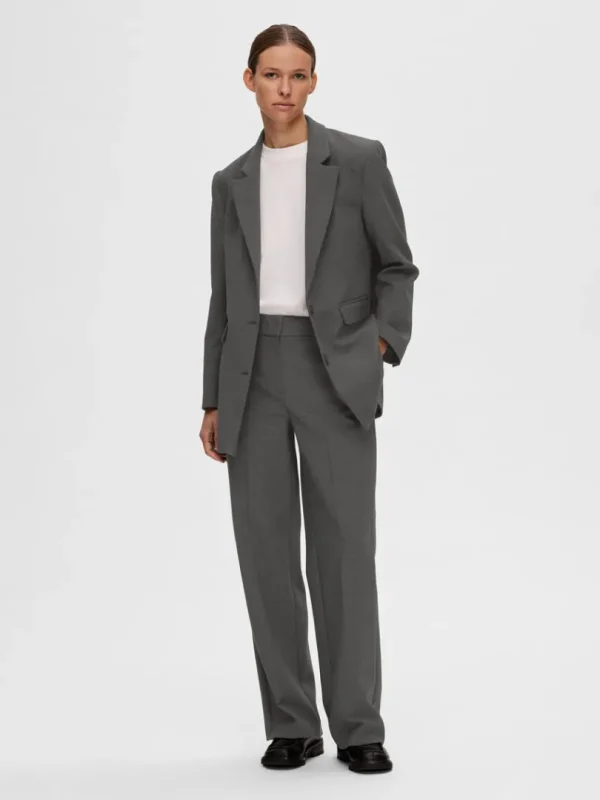 Jakkesæt & Blazers>SELECTED AFSLAPPET BLAZER Grey