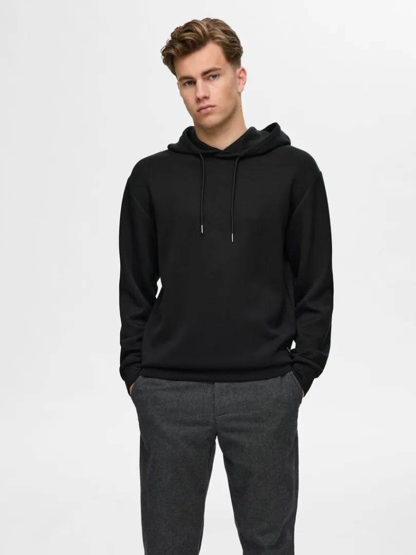 afslappet_hoodie_0-2.webp Hættetrøjer & Sweatshirts>SELECTED AFSLAPPET HOODIE Black