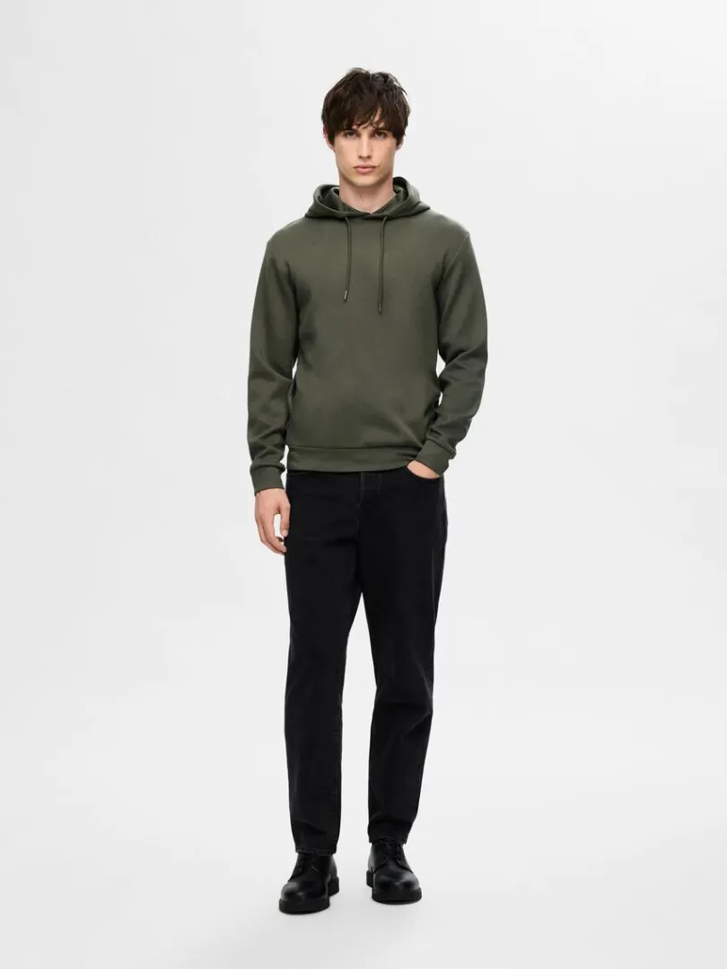 afslappet_hoodie_2-3.webp Hættetrøjer & Sweatshirts>SELECTED AFSLAPPET HOODIE Green