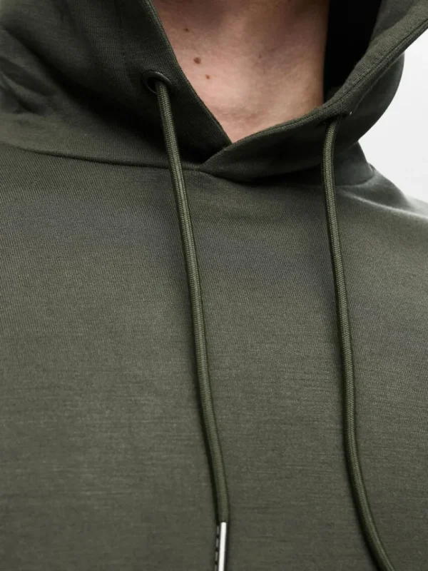 Hættetrøjer & Sweatshirts>SELECTED AFSLAPPET HOODIE Green