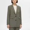 Jakkesæt & Blazers>SELECTED AFSLAPPET PASFORM BLAZER Green