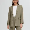 Jakkesæt & Blazers>SELECTED AFSLAPPET PASFORM BLAZER Green