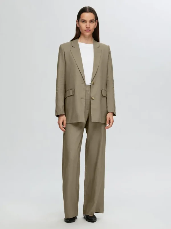 Jakkesæt & Blazers>SELECTED AFSLAPPET PASFORM BLAZER Green