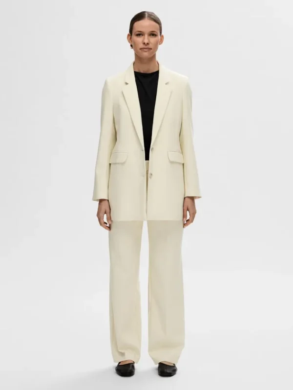 Jakkesæt & Blazers>SELECTED AFSLAPPET PASFORM BLAZER Beige