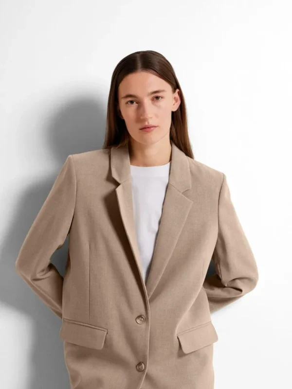 Jakkesæt & Blazers>SELECTED AFSLAPPET PASFORM BLAZER Brown