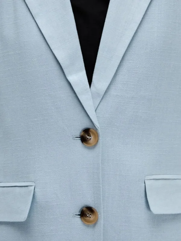Jakkesæt & Blazers>SELECTED AFSLAPPET PASFORM BLAZER Blue