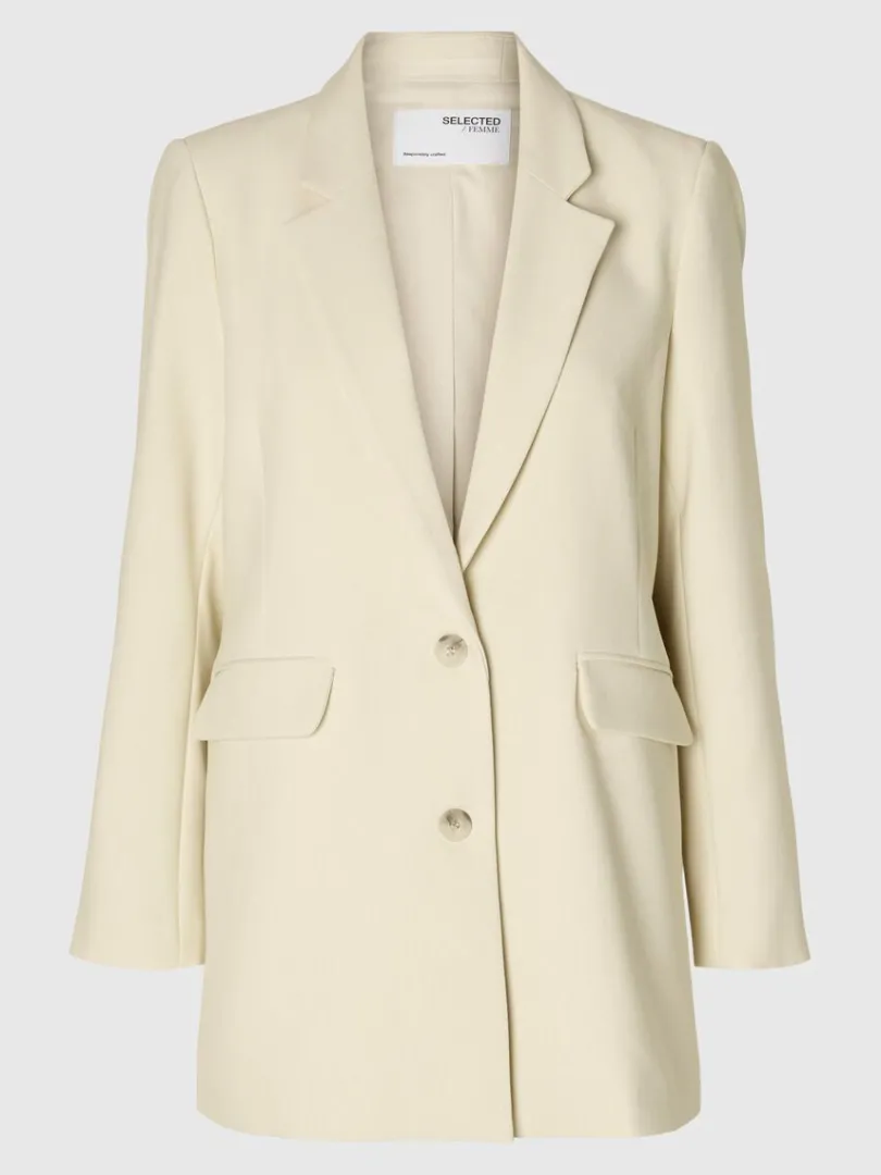 afslappet_pasform_blazer_5-4.webp Jakkesæt & Blazers>SELECTED AFSLAPPET PASFORM BLAZER Beige