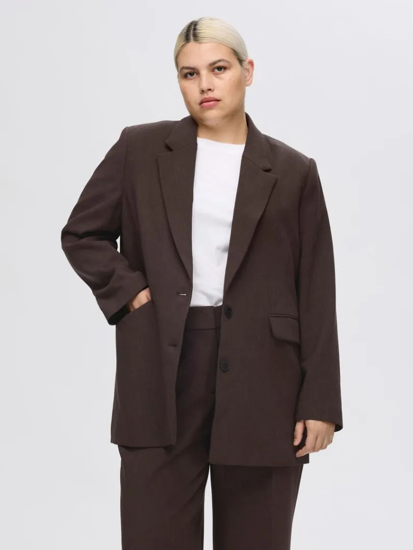 afslappet_pasform_blazer_6.webp Jakkesæt & Blazers>SELECTED AFSLAPPET PASFORM BLAZER Brown