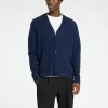 Strik>SELECTED AFSLAPPET PASFORM CARDIGAN Blue