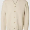 Strik>SELECTED AFSLAPPET PASFORM CARDIGAN Beige