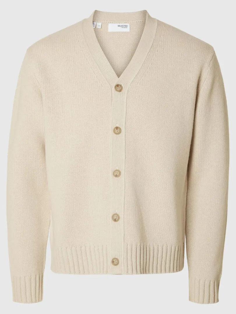 afslappet_pasform_cardiga_0-4.webp Strik>SELECTED AFSLAPPET PASFORM CARDIGAN Beige