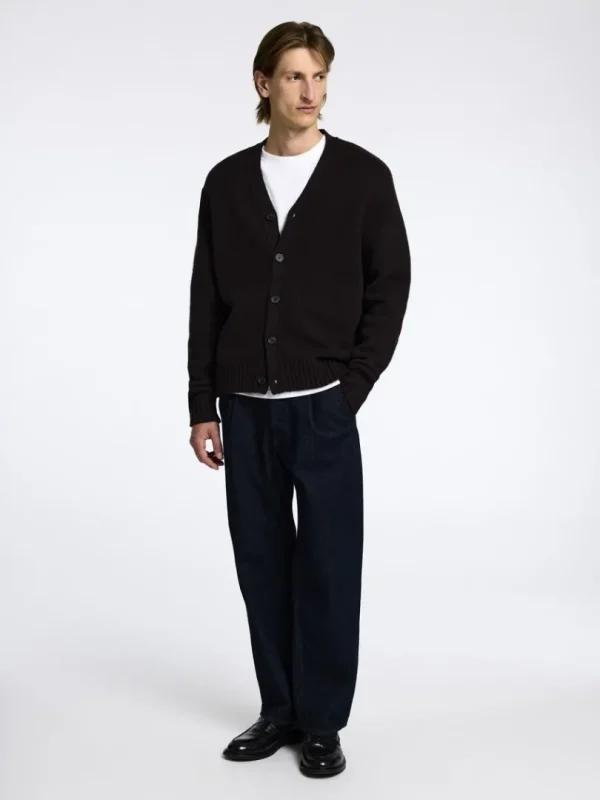 Strik>SELECTED AFSLAPPET PASFORM CARDIGAN Brown