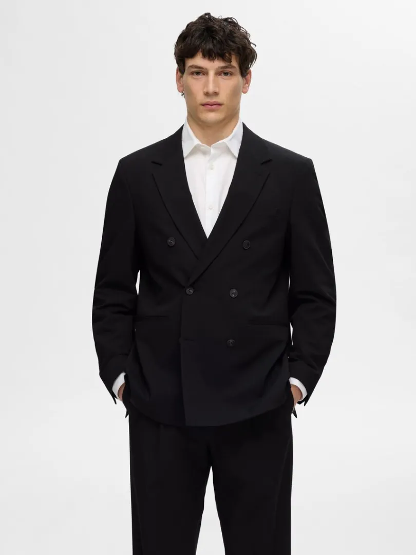 afslappet_pasform_dobbelt_0-1.webp Jakkesæt & Blazers>SELECTED AFSLAPPET PASFORM DOBBELTRADET BLAZER Black
