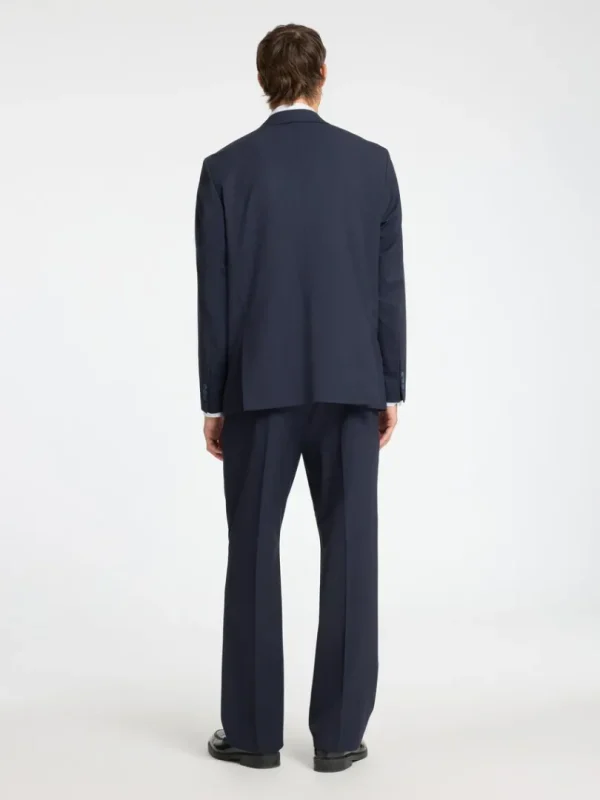 Jakkesæt & Blazers>SELECTED AFSLAPPET PASFORM DOBBELTRADET BLAZER Blue