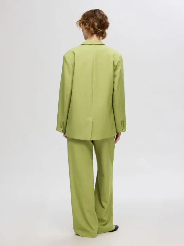 Jakkesæt & Blazers>SELECTED AFSLAPPET PASFORM DOBBELTRADET BLAZER Green