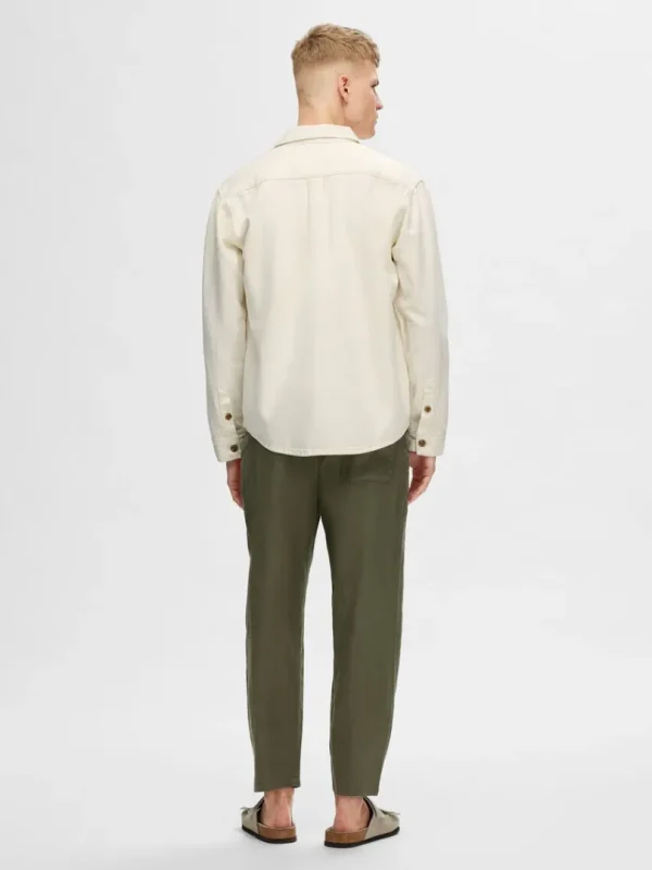 Skjorter>SELECTED AFSLAPPET PASFORM SKJORTE Beige