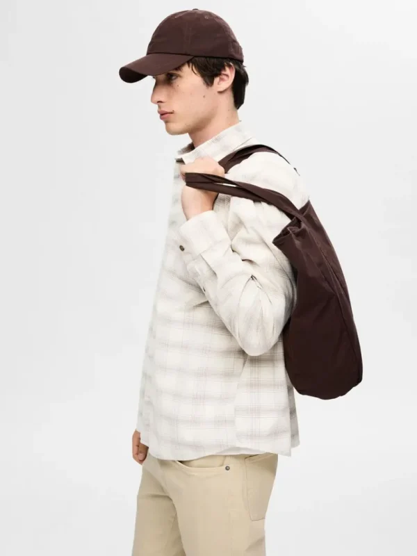 Skjorter>SELECTED AFSLAPPET TERNET SKJORTE Beige