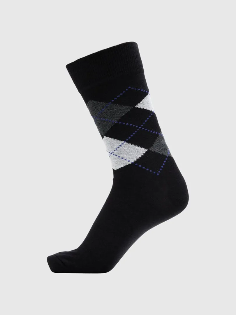 argyle_strmper_0-1.webp Strømper>SELECTED ARGYLE STRØMPER Black