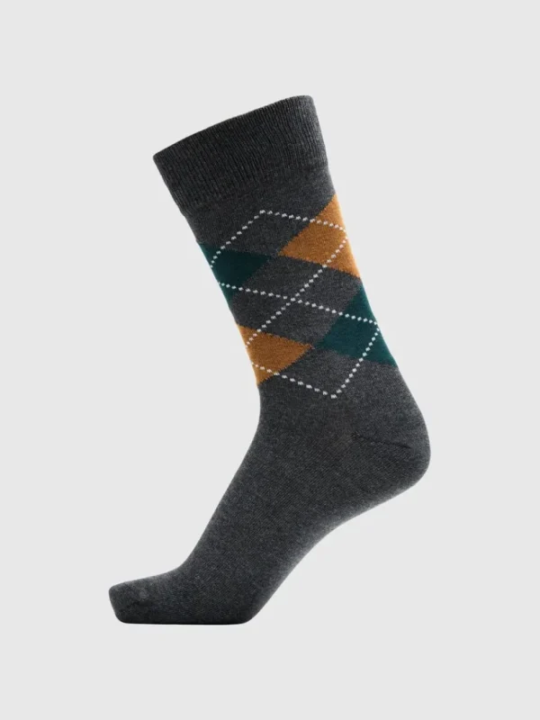 Strømper>SELECTED ARGYLE STRØMPER Grey