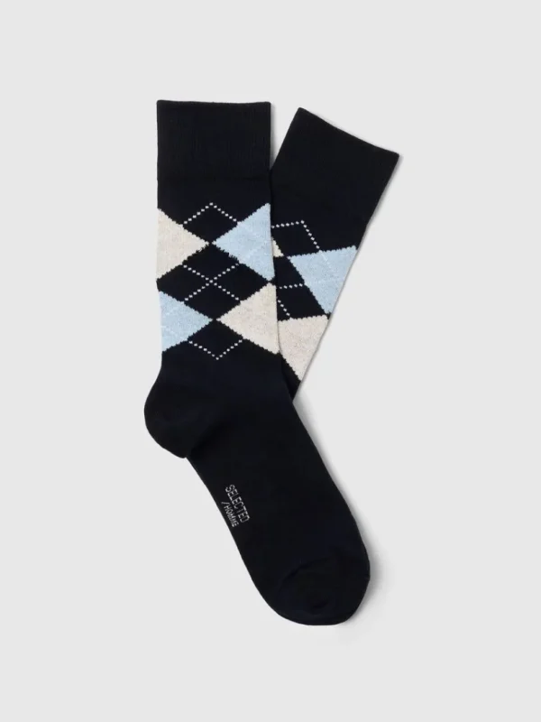 Strømper>SELECTED ARGYLE STRØMPER Blue