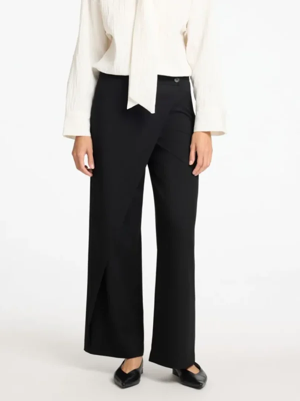 Bukser>SELECTED ASYMMETRISK BREDE BUKSER Black