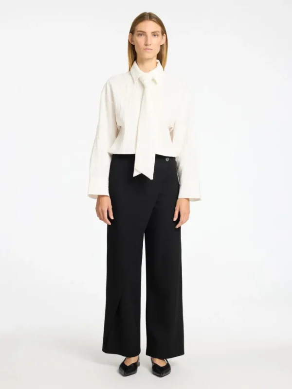 Bukser>SELECTED ASYMMETRISK BREDE BUKSER Black