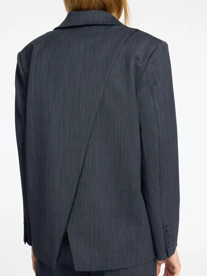 asymmetrisk_oversized_bla_3.webp Jakkesæt & Blazers | Overtøj>SELECTED ASYMMETRISK OVERSIZED BLAZER Grey
