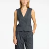 Toppe Og Bluser>SELECTED ASYMMETRISK VEST Grey