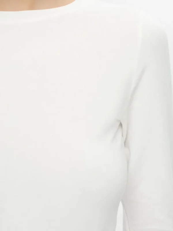 T-shirts>SELECTED BASIS- LANGÆRMET T-SHIRT White