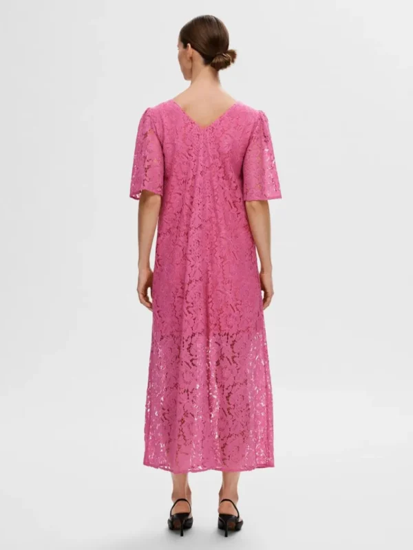 Kjoler>SELECTED BLOMSTERBLONDER MIDIKJOLE Pink