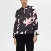 Toppe Og Bluser>SELECTED BLOMSTERPRINTET BLUSE Pink