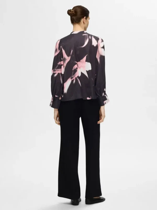 Toppe Og Bluser>SELECTED BLOMSTERPRINTET BLUSE Pink