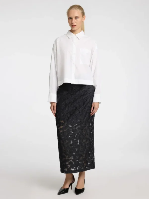 Nederdele>SELECTED BLOMSTERPRINTET MAXINEDERDEL Black