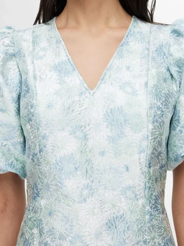 Kjoler>SELECTED BLOMSTRET JACQUARD KORT KJOLE Blue