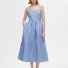 Kjoler>SELECTED BLOMSTRET MIDIKJOLE Blue