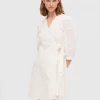 Kjoler>SELECTED BLOMSTRET SLÅ OM KJOLE White