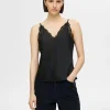 Toppe Og Bluser>SELECTED BLONDE STROPTOP Black