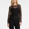 Toppe Og Bluser>SELECTED BLONDE TOP MED LANGE ÆRMER Black