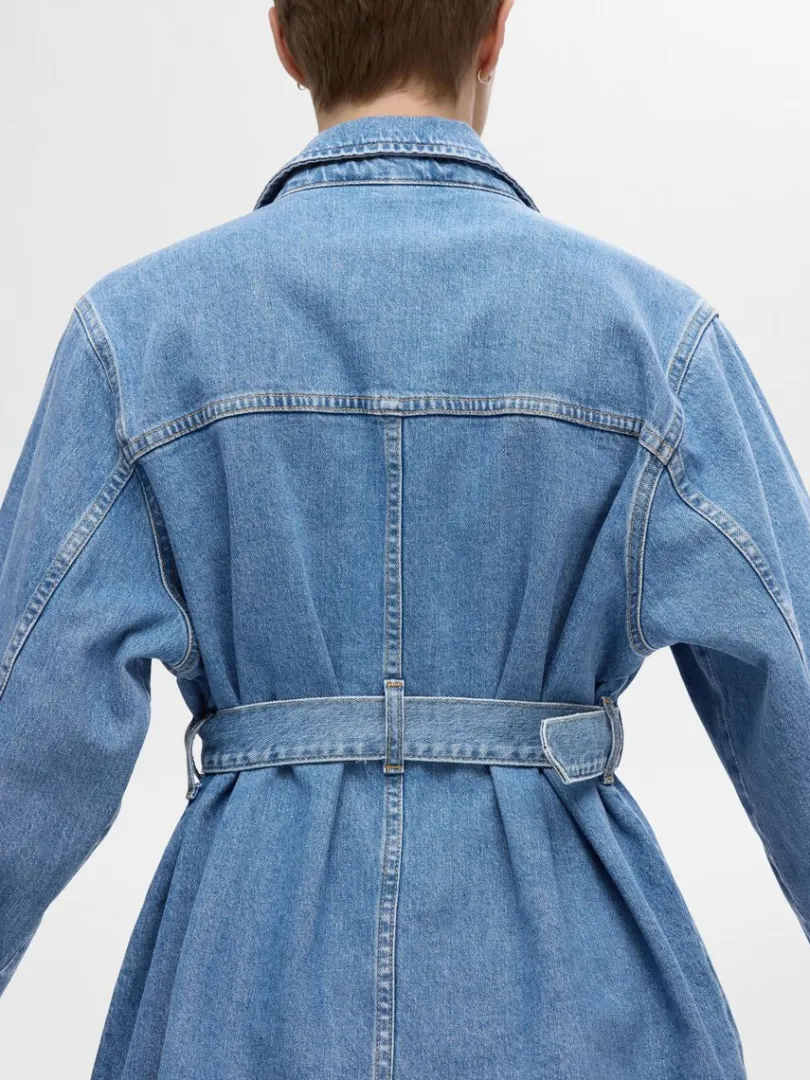 blte_denimjakke_2.webp Overtøj>SELECTED BÆLTE- DENIMJAKKE Blue