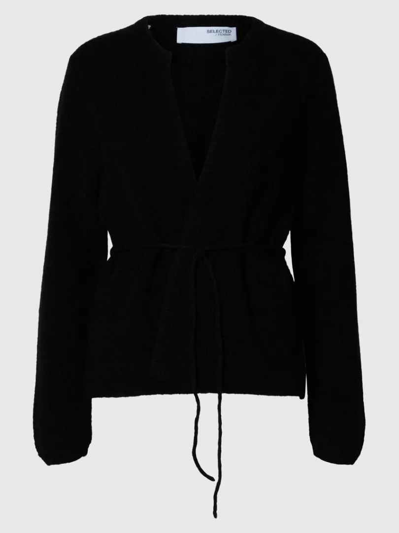 blte_strikket_cardigan_0-1.webp Strik>SELECTED BÆLTE- STRIKKET CARDIGAN Black