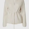 Strik>SELECTED BÆLTE- STRIKKET CARDIGAN Beige