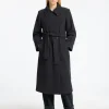 Overtøj>SELECTED BÆLTE- TRENCHCOAT Grey
