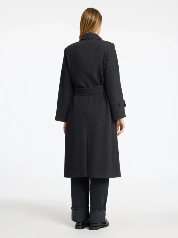 Overtøj>SELECTED BÆLTE- TRENCHCOAT Grey