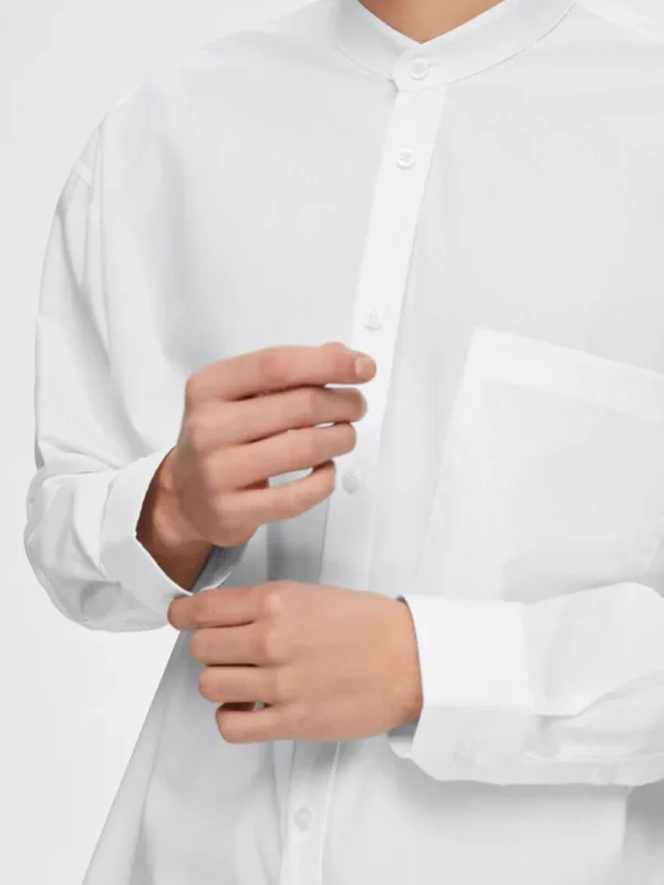 Skjorter>SELECTED BÅNDET KRAVE SKJORTE White