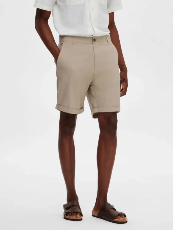 Shorts>SELECTED BOMULD CHINOSHORTS Beige