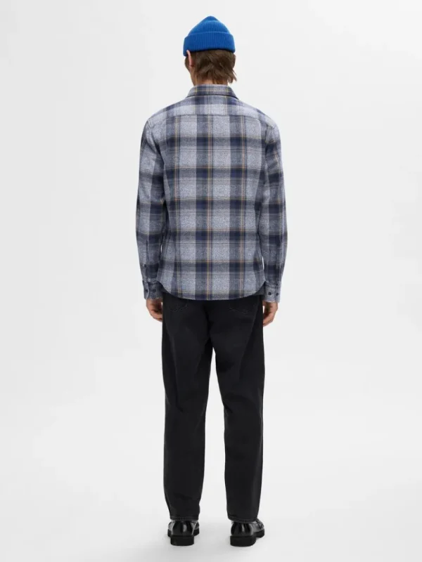 Skjorter>SELECTED 100% BOMULD FLANNEL-SKJORTE Blue