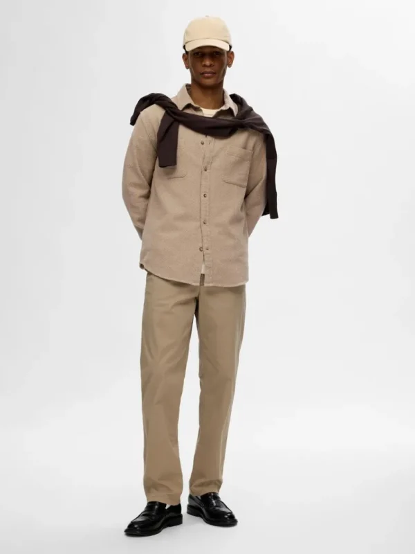 Skjorter>SELECTED 100% BOMULD FLANNEL-SKJORTE Beige
