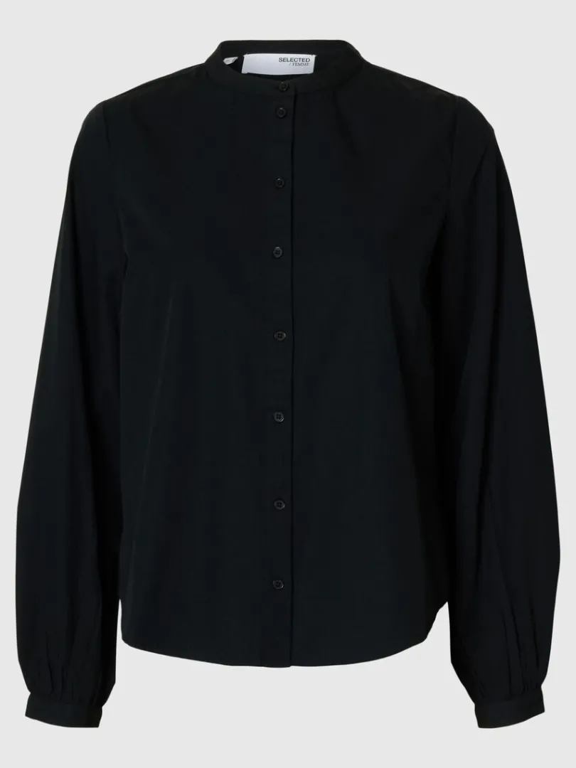 bomuld_langrmet_skjorte_5.webp Skjorter>SELECTED 100% BOMULD LANGÆRMET SKJORTE Black