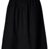 Nederdele>SELECTED BOMULD MIDINEDERDEL Black